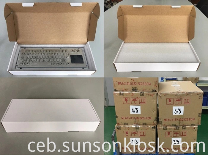 Waterproof IP65 Impormasyon Kiosk Metal Keyboard